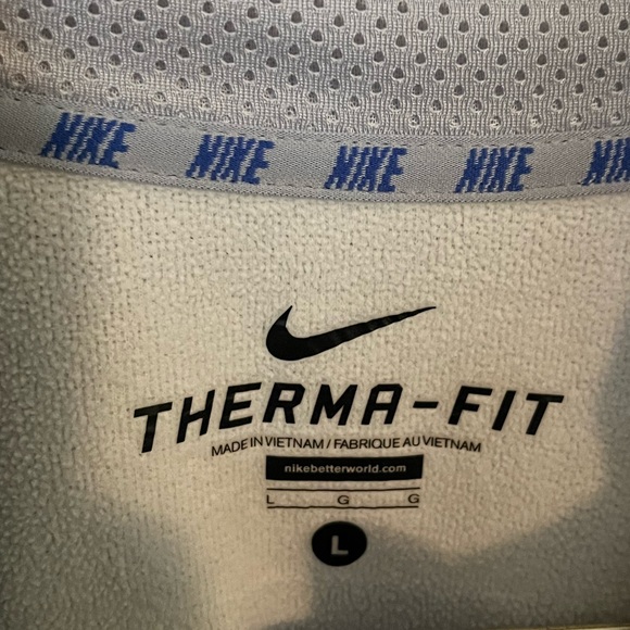 Nike Therma-Fit Mens Large Quarter Zip Grey Pullover - Picture 2 of 5